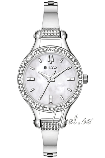 Bulova Crystal Damklocka 96L128 Silverfärgad/Stål Ø27 mm - Bulova