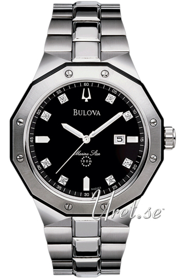 Bulova Herrklocka 98D103 Marine Star Svart/Stål Ø44 mm