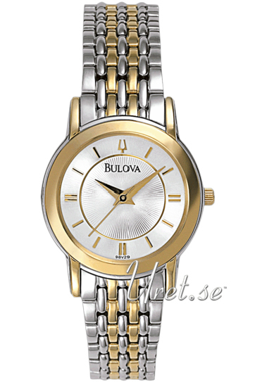 Bulova Dress Damklocka 98V29 Silverfärgad/Gulguldtonat stål Ø27 mm - Bulova