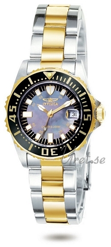 Invicta Damklocka 2960 Pro Diver Vit/Gulguldtonat st&aring;l &Oslash;30 mm