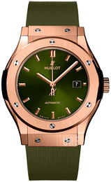 Hublot Classic Fusion Grön/Gummi Ø42 mm 542.OX.8980.RX