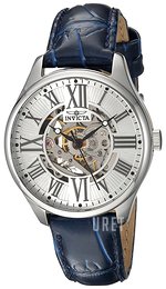 Invicta Vintage Silverfärgad/Läder Ø34 mm 23658