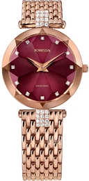 Jowissa Facet Röd/Roséguldstonat stål Ø29 mm J5.714.M