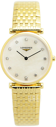 Longines La Grande Classique De Longines Vit/Gulguldtonat stål Ø29 mm L4.512.2.87.8