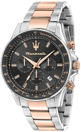 Maserati Sfida Svart/Roséguldstonat stål Ø44 mm R8873640021