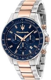 Maserati Sfida Blå/Roséguldstonat stål Ø44 mm R8873640022