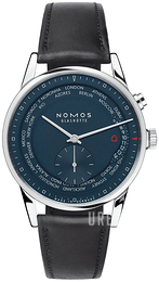 Nomos Glashütte Zurich Blå/Läder Ø39.9 mm N-807