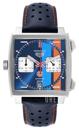 TAG Heuer Monaco Blå/Läder CAW211R.FC6401