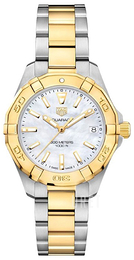 TAG Heuer Aquaracer Lady Vit/18 karat gult guld Ø32 mm WBD1320.BB0320