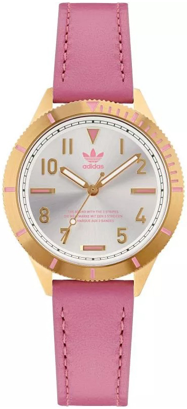 Adidas Damklocka AOFH22509 Originals Silverfärgad/Läder Ø43 mm - Adidas