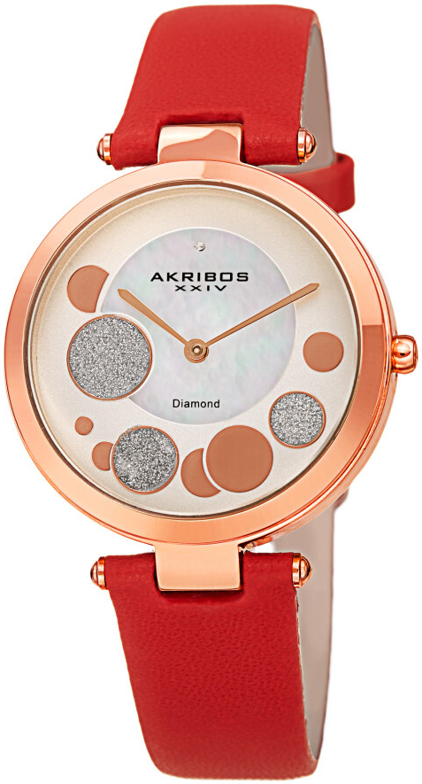 Akribos XXIV Damklocka AK1069RD Diamond Beige/Läder Ø34 mm - Akribos XXIV