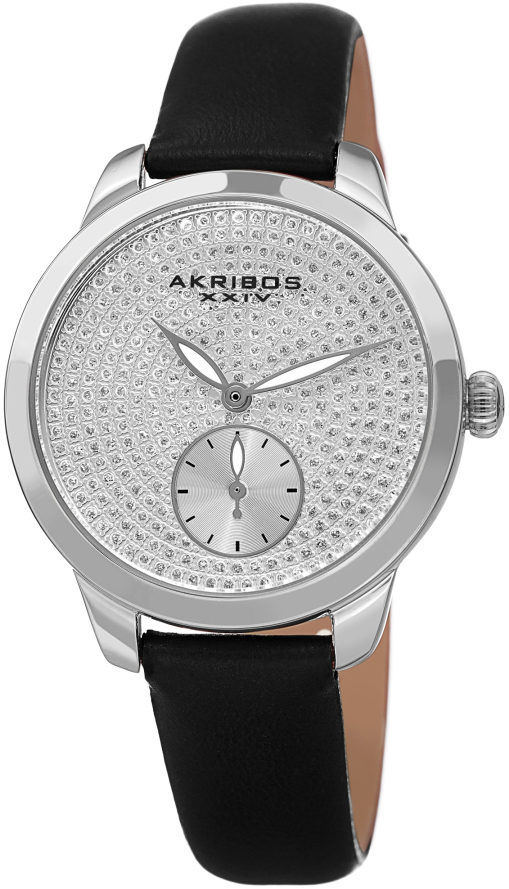 Akribos XXIV Damklocka AK1089SSBK Classic Silverfärgad/Läder Ø34 mm - Akribos XXIV