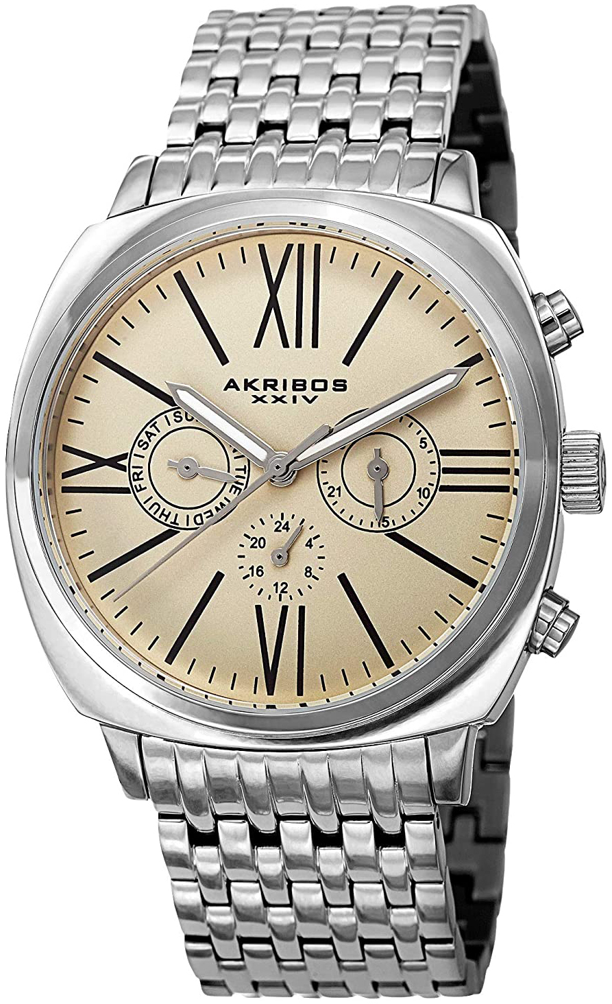 Akribos XXIV Herrklocka AK636SSW Champagnefärgad/Stål Ø42.5 mm - Akribos XXIV