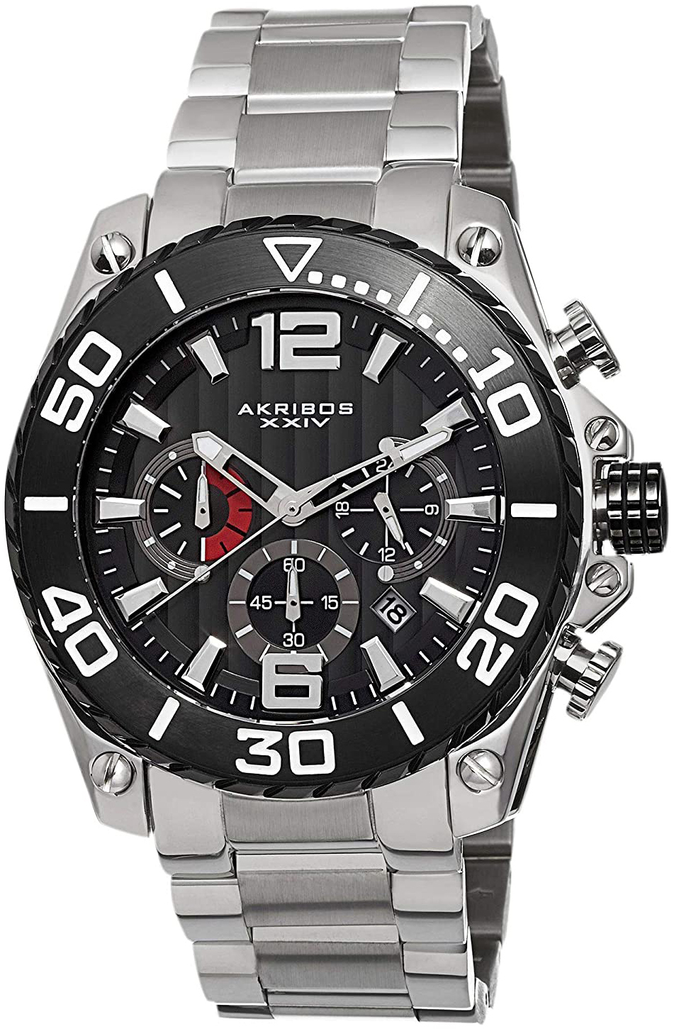 Akribos XXIV Herrklocka AK639BKS Svart/Stål Ø45 mm - Akribos XXIV