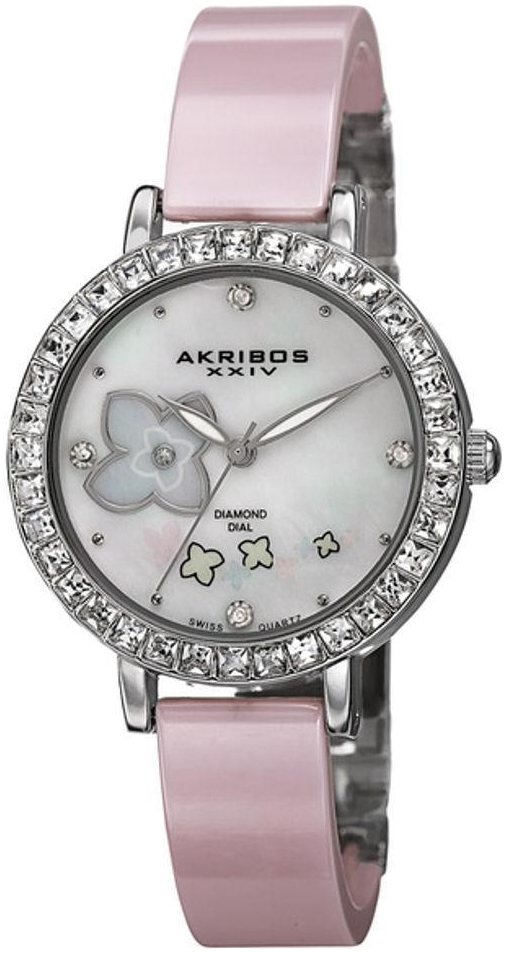 Akribos XXIV Damklocka AK762SSPK Vit/Keramik Ø32 mm - Akribos XXIV