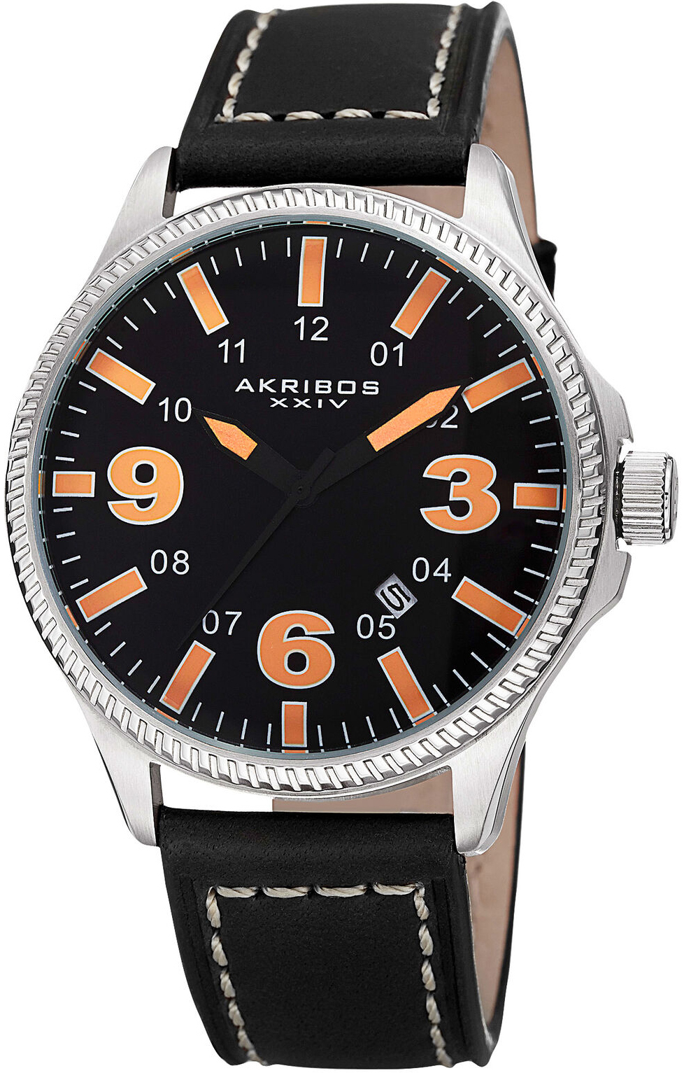 Akribos XXIV Herrklocka AK833OR Classic Svart/Läder Ø44 mm - Akribos XXIV