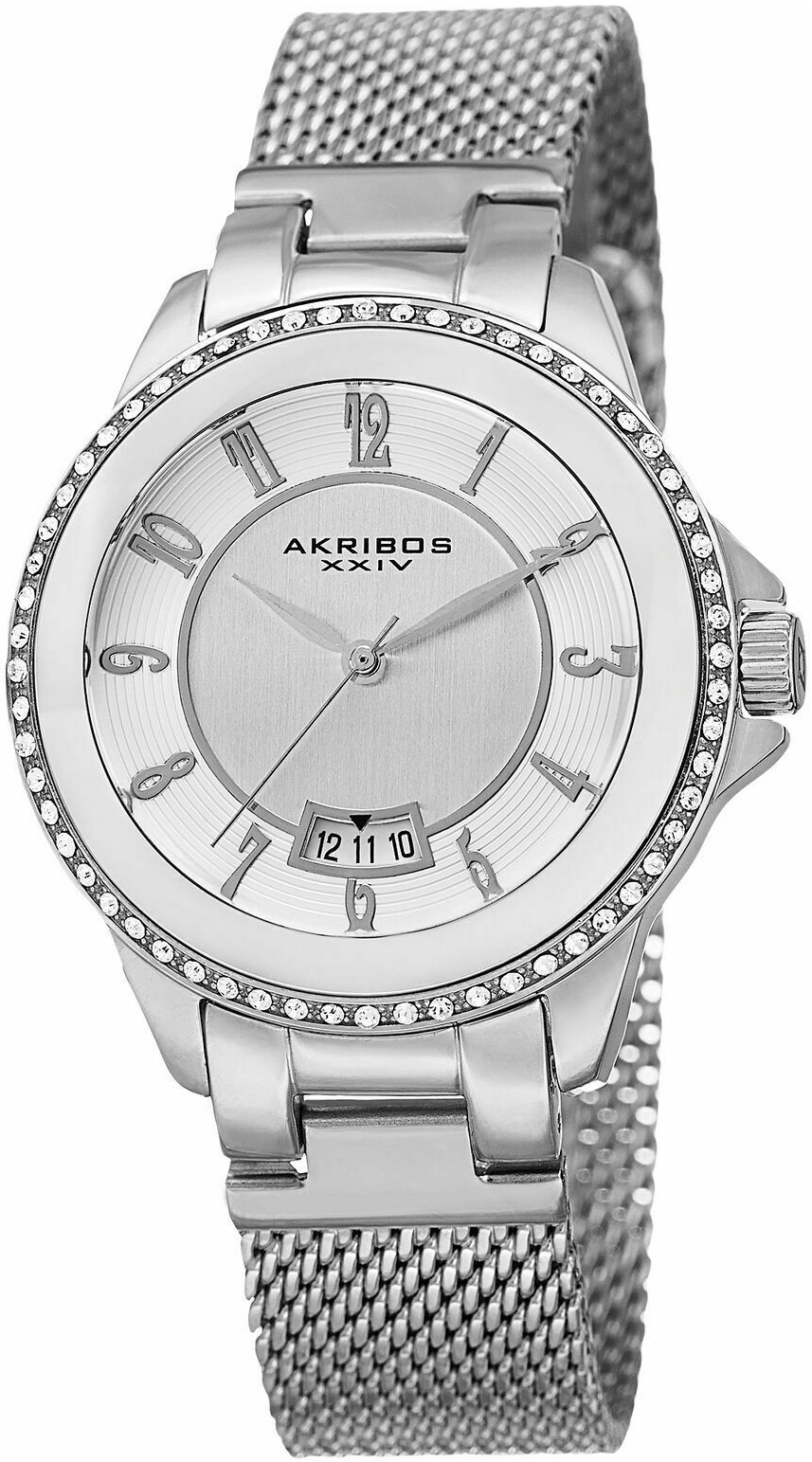 Akribos XXIV Damklocka AK840SS Silverfärgad/Stål Ø38 mm - Akribos XXIV
