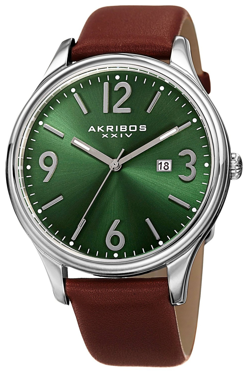 Akribos XXIV 99999 Herrklocka AK869GN Grön/Läder Ø44 mm - Akribos XXIV