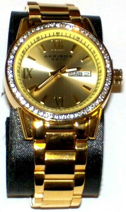 Akribos XXIV Damklocka AK893YG Classic Guld/Gulguldtonat stål Ø42 mm - Akribos XXIV