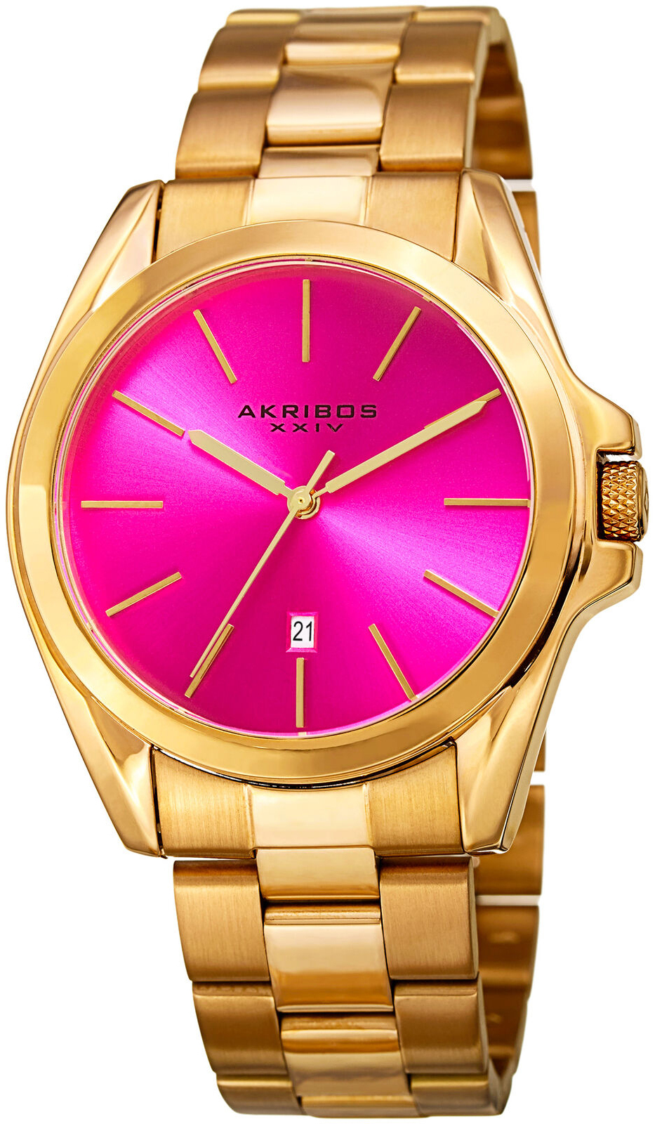 Akribos XXIV AK948YGPK Rosa/Gulguldtonat stål Ø43 mm - Akribos XXIV