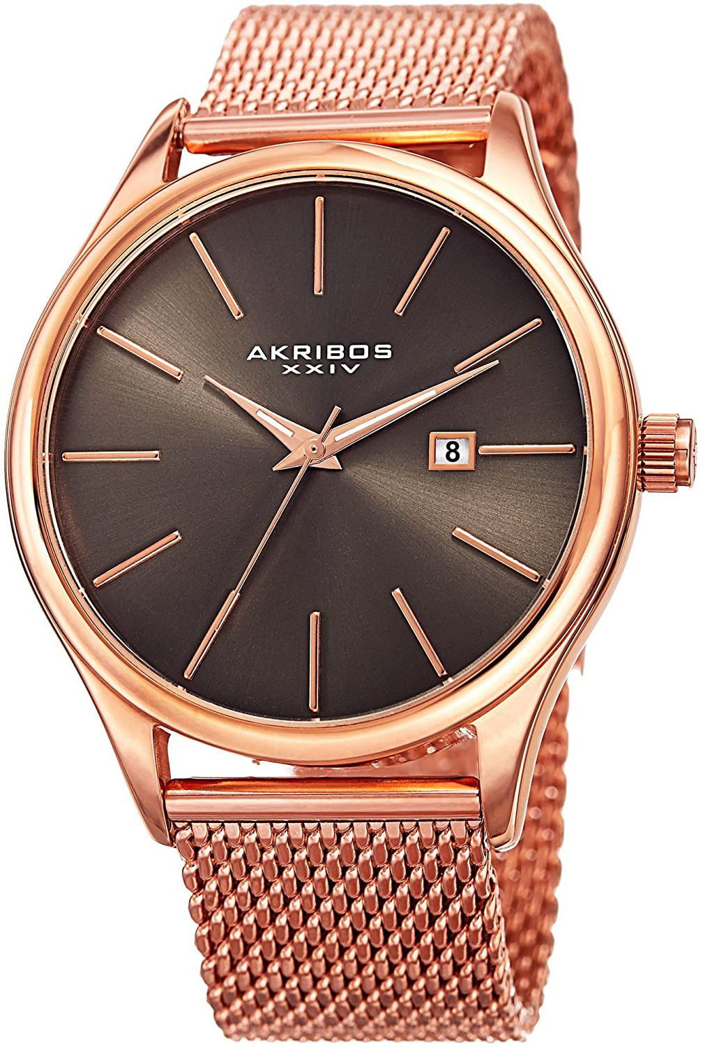 Akribos XXIV Herrklocka AK959RGGN Classic Grå/Roséguldstonat stål - Akribos XXIV