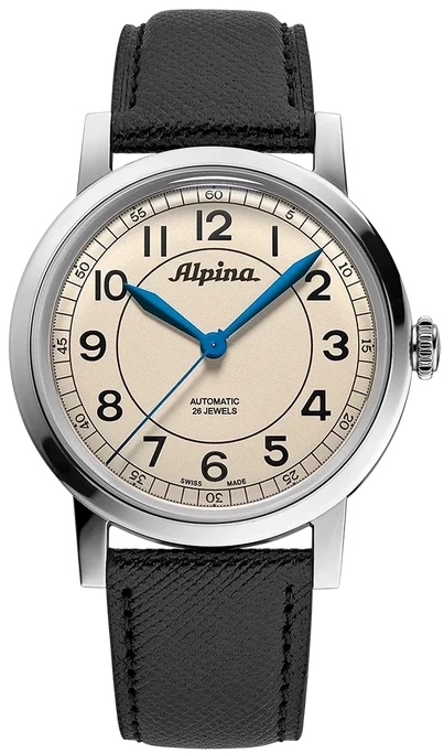 Alpina Herrklocka AL-520BG3SH6 Heritage Beige/Läder Ø38 mm - Alpina