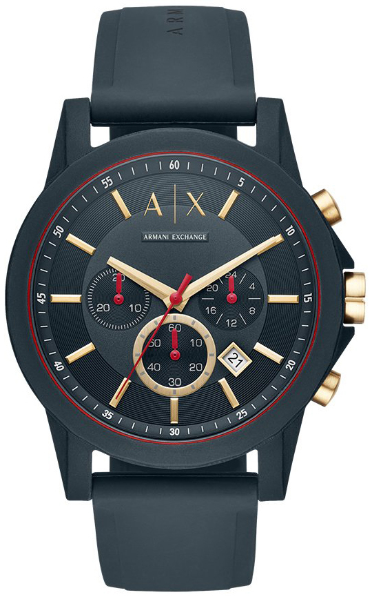 Armani Exchange Herrklocka AX1335 Outerbanks Grå/Gummi Ø44 mm - Armani Exchange