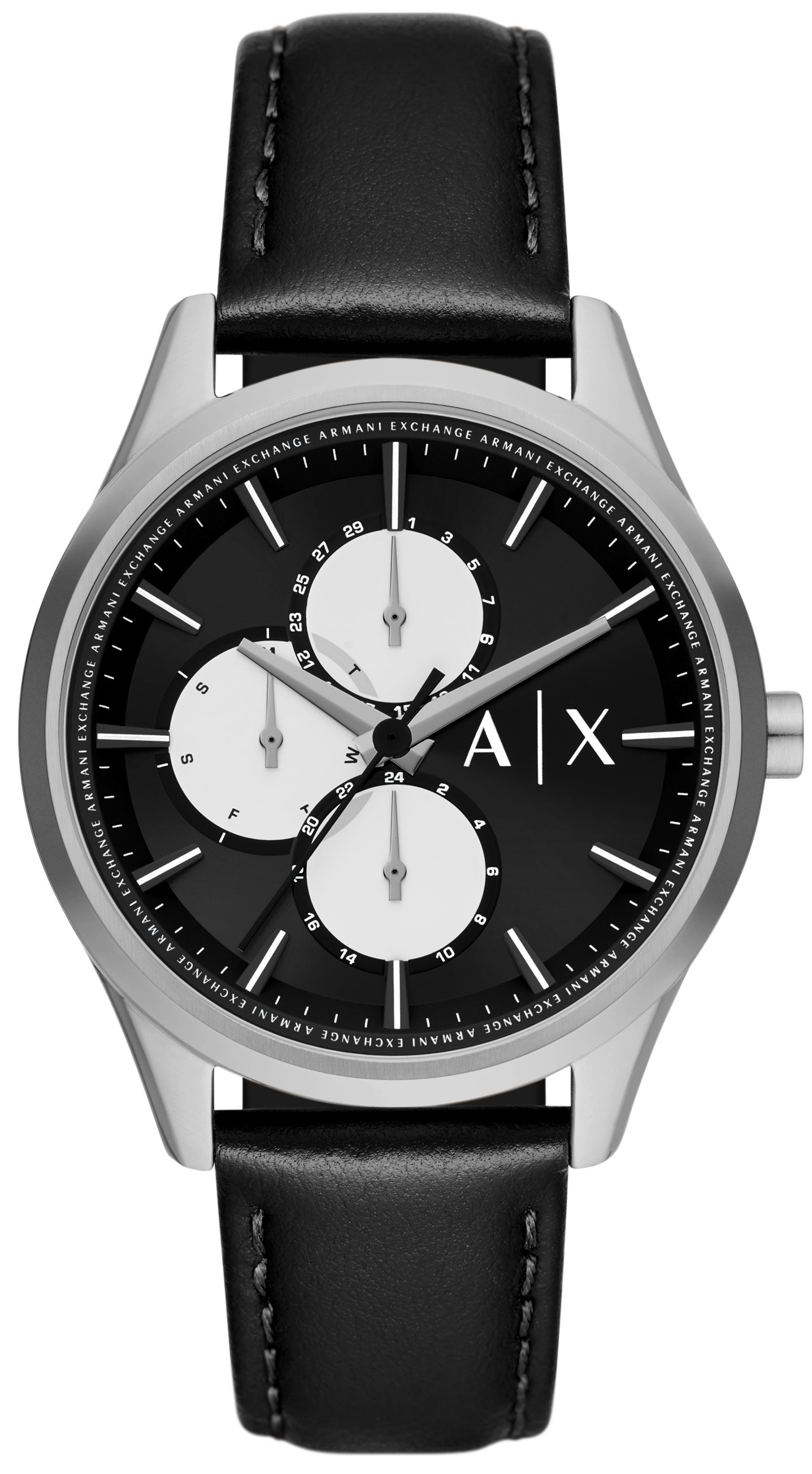 Armani Exchange Herrklocka AX1872 Dante Svart/L&auml;der &Oslash;42 mm