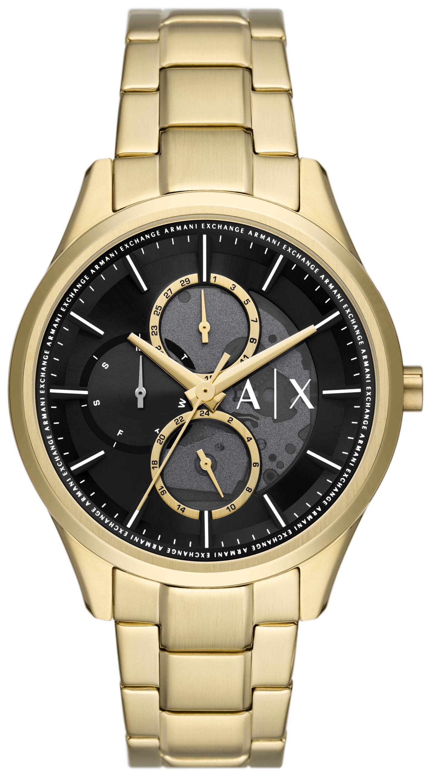 Armani Exchange Herrklocka AX1875 Dante Svart/Guldtonat stål Ø42 mm