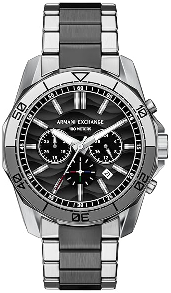 Armani Exchange Herrklocka AX1973 Gr&aring;/St&aring;l &Oslash;44 mm