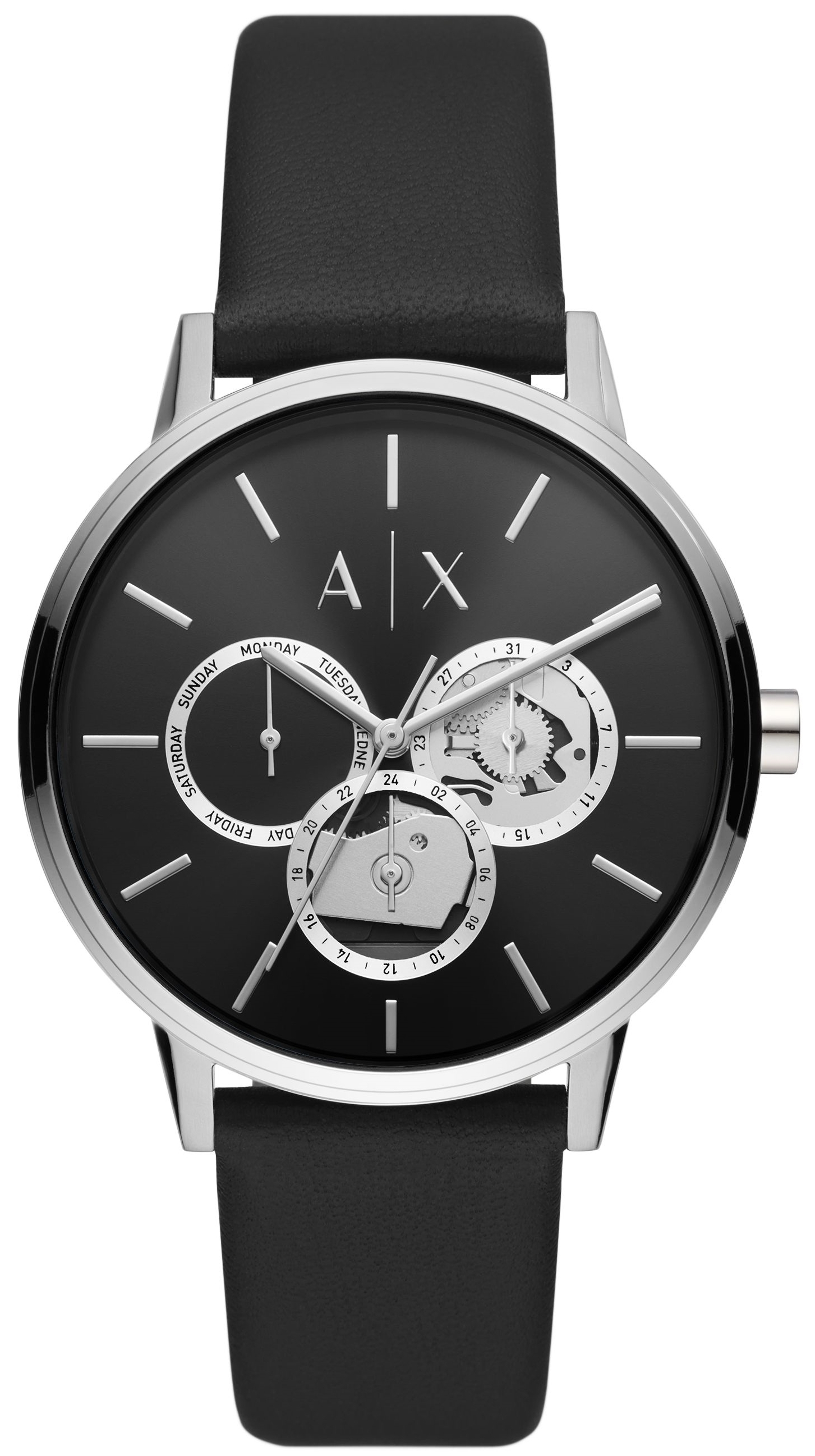 Armani Exchange Herrklocka AX2745 Cayde Svart/L&auml;der &Oslash;42 mm