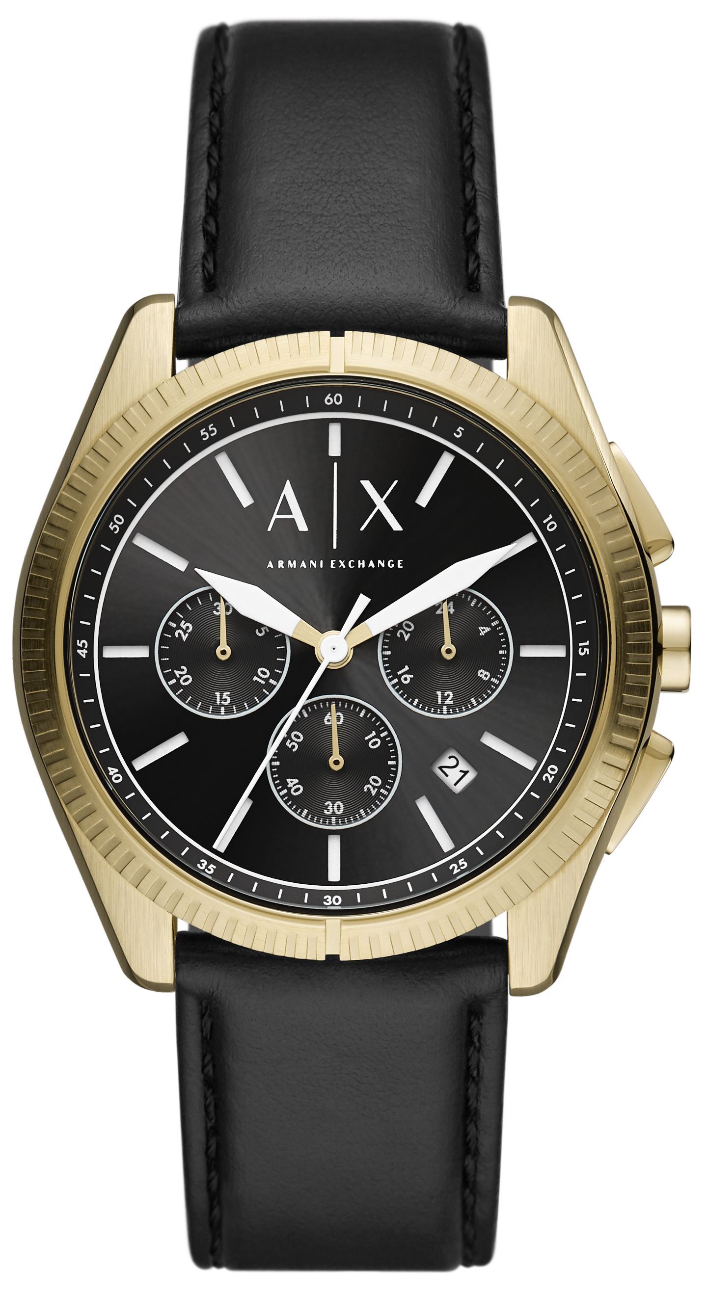 Armani Exchange Herrklocka AX2854 Giacomo Svart/L&auml;der &Oslash;43 mm