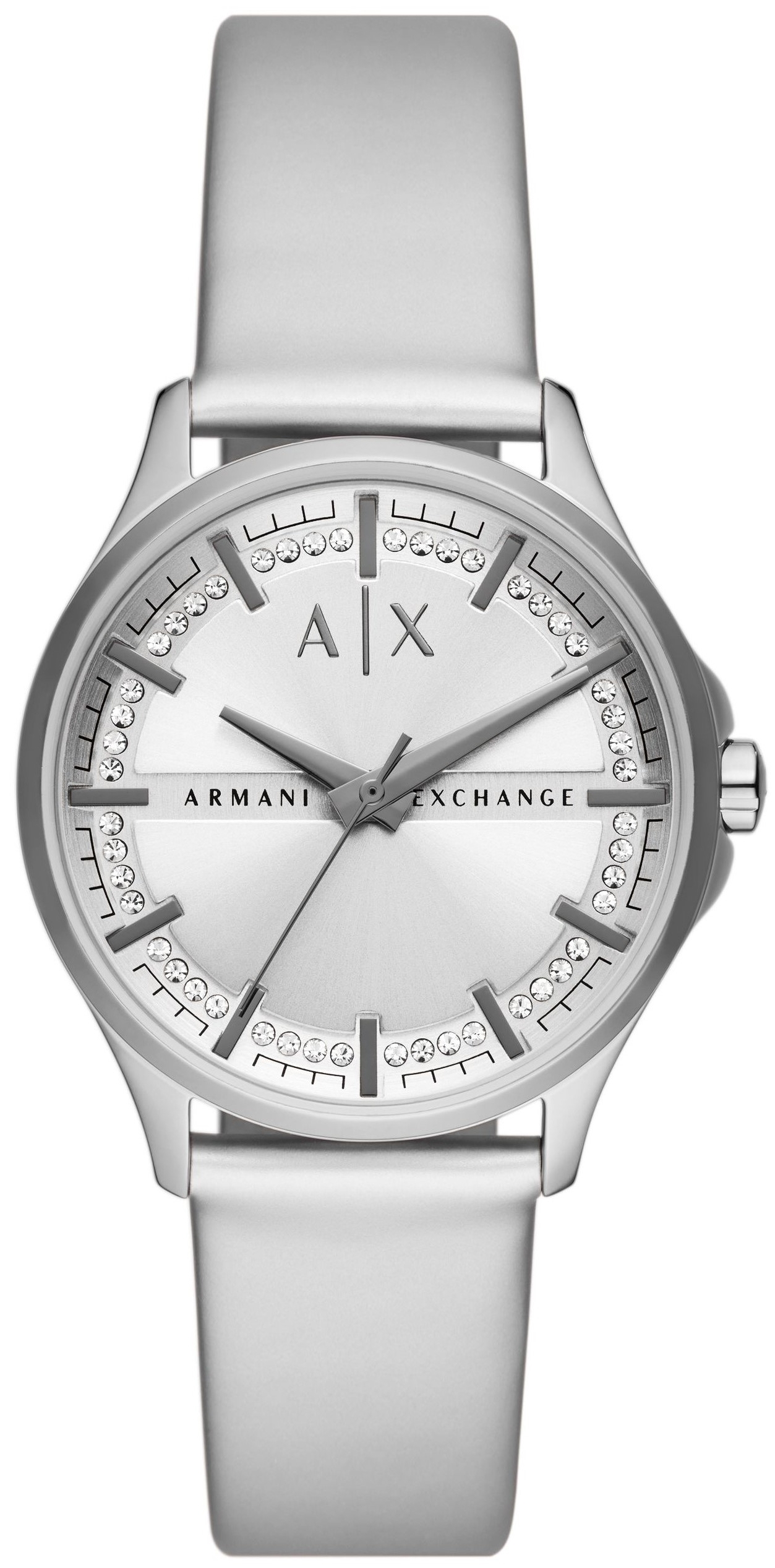 Armani Exchange Damklocka AX5270 Lady Hampton Silverfärgad/Gummi