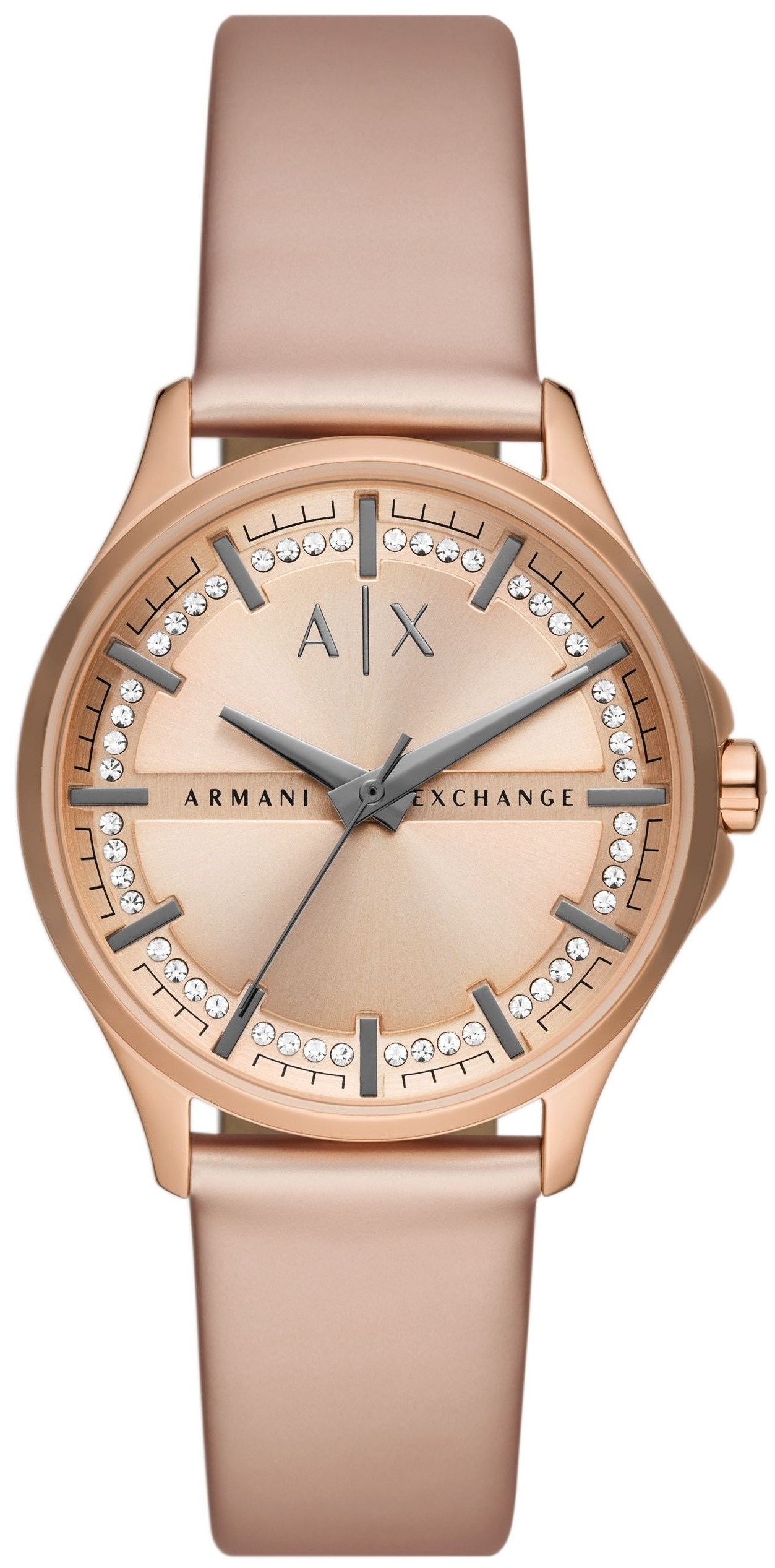 Armani Exchange Damklocka AX5272 Lady Hampton Ros&eacute;guldstonad/Gummi