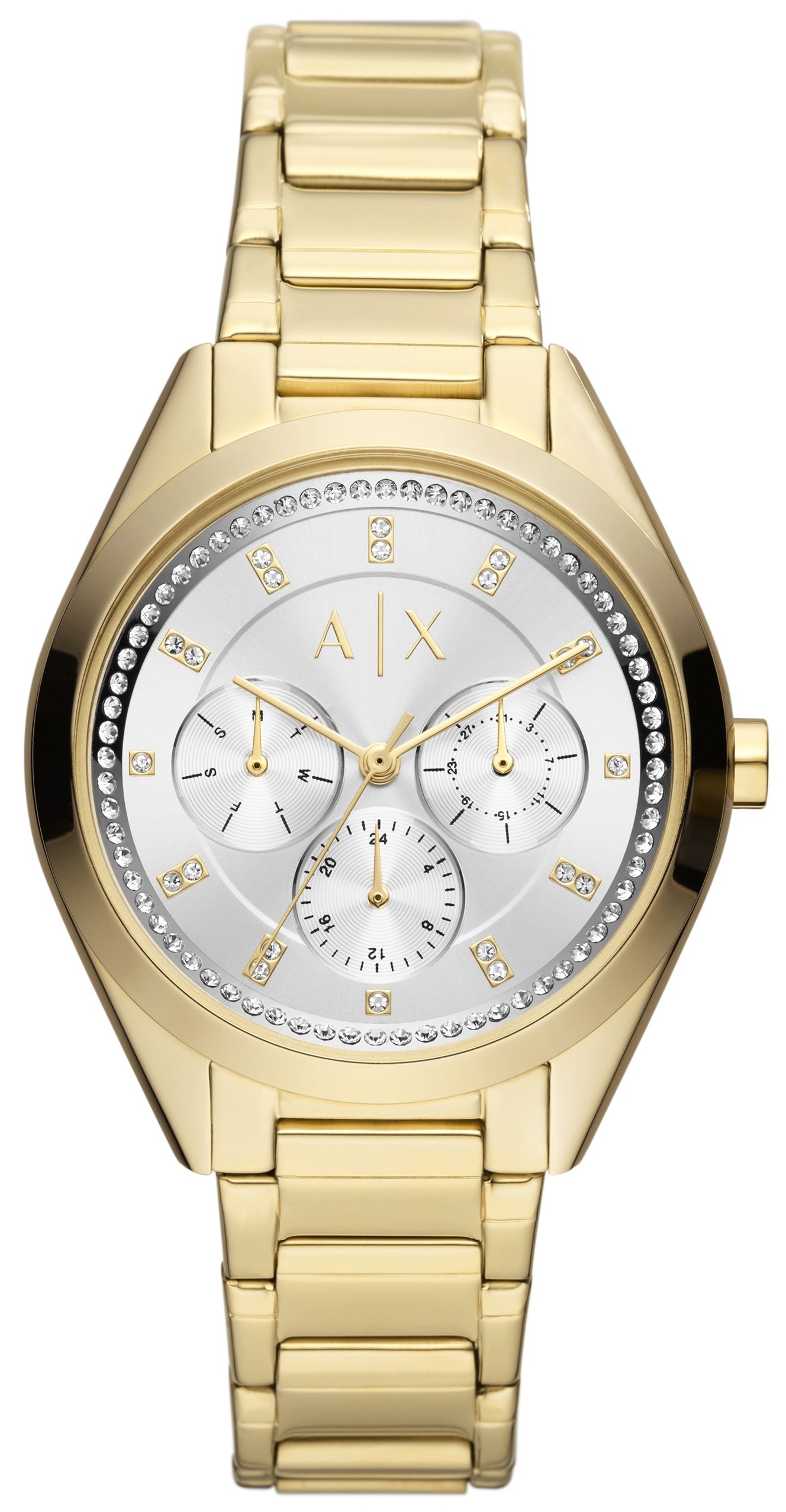 Armani Exchange Damklocka AX5657 Lady Giacomo Silverf&auml;rgad/Guldtonat