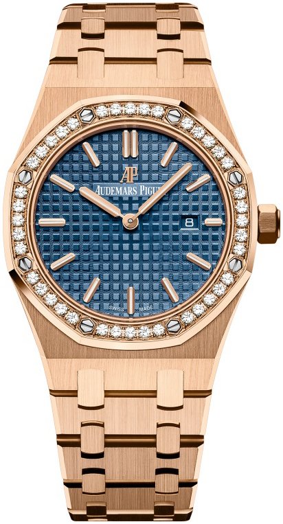 Audemars Piguet Damklocka 67651OR.ZZ.1261OR.02 Royal Oak Blå/18 - Audemars Piguet