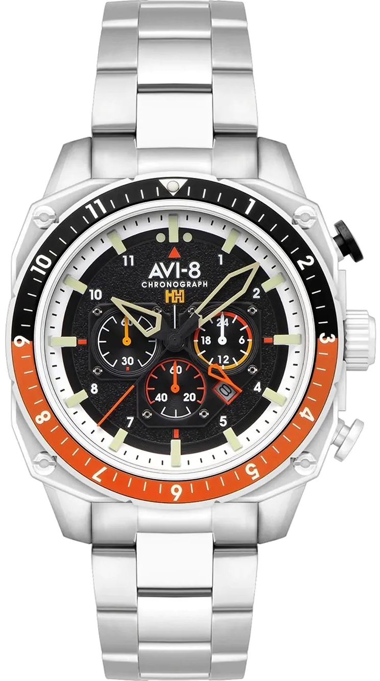 AVI-8 Herrklocka AV-4100-11 Hawker Hunter Svart/Stål Ø43 mm - AVI-8