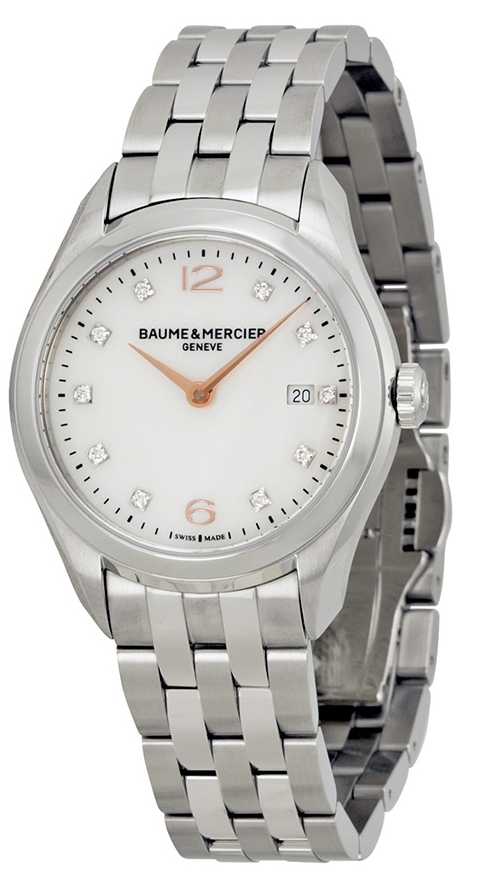 Baume & Mercier Damklocka M0A10176 Clifton Silverfärgad/Stål - Baume & Mercier