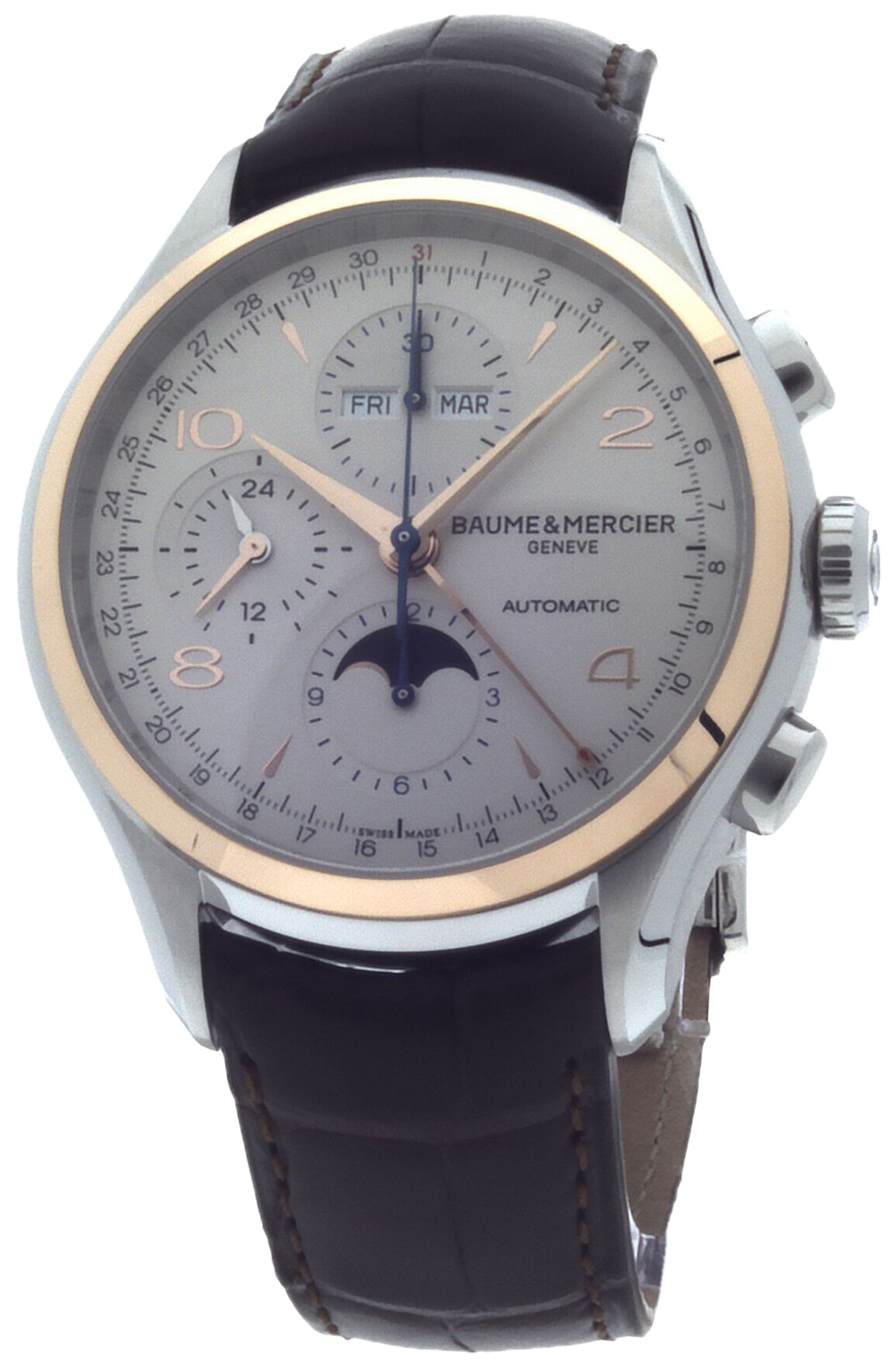 Baume & Mercier Herrklocka M0A10280 Clifton Silverfärgad/Läder - Baume & Mercier