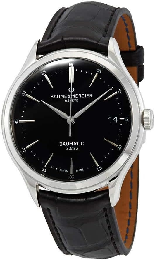 Baume & Mercier Herrklocka M0A10399 Clifton Svart/Läder Ø40 mm - Baume & Mercier