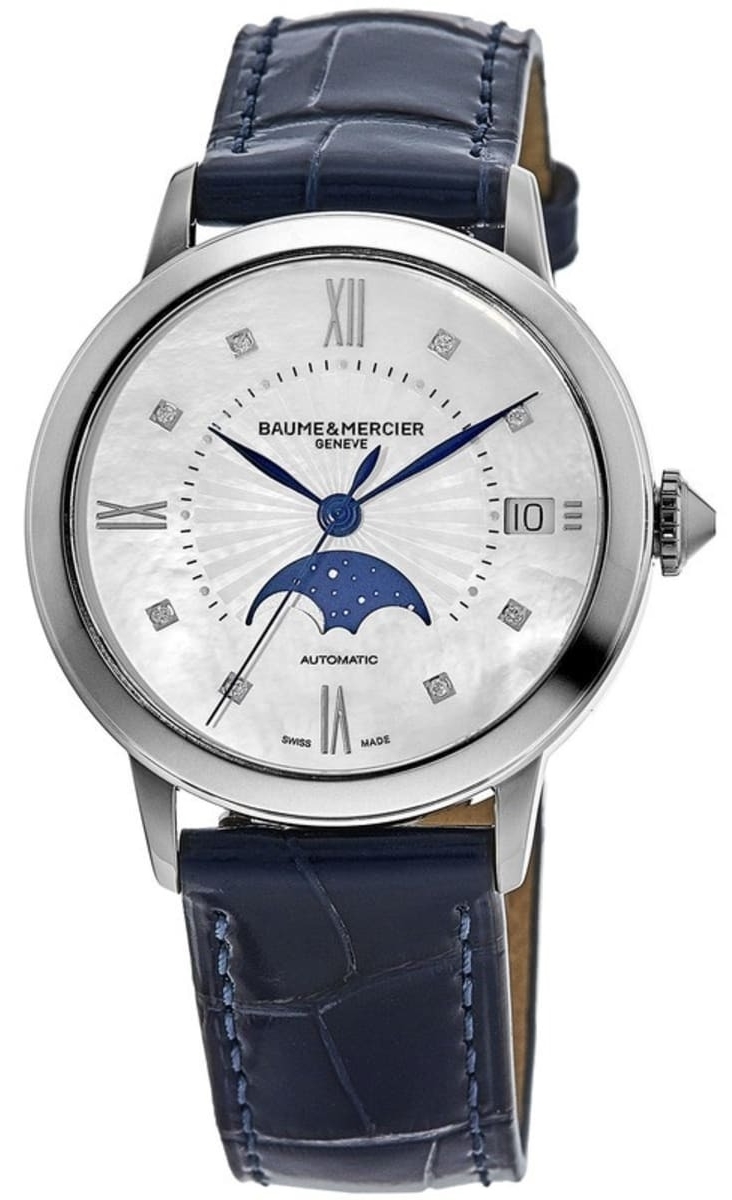 Baume & Mercier Damklocka M0A10633 Classima Vit/Läder Ø34 mm - Baume & Mercier