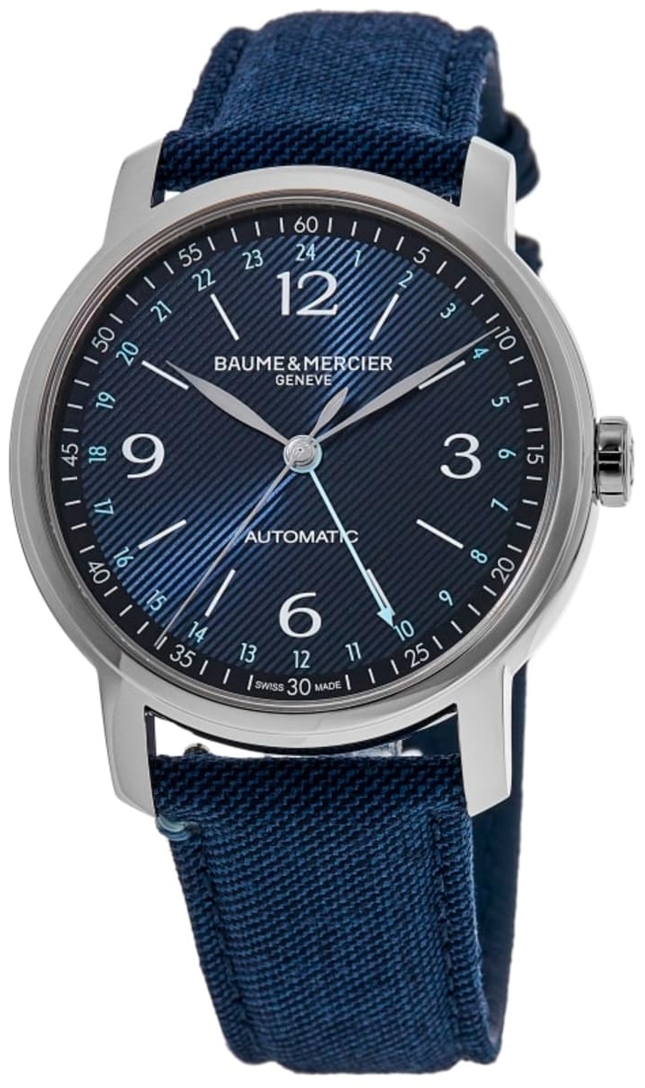 Baume & Mercier Herrklocka M0A10734 Classima Blå/Textil Ø42 mm - Baume & Mercier