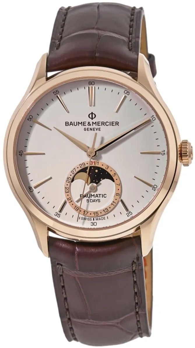 Baume & Mercier Herrklocka M0A10736 Clifton Beige/Läder Ø39 mm - Baume & Mercier