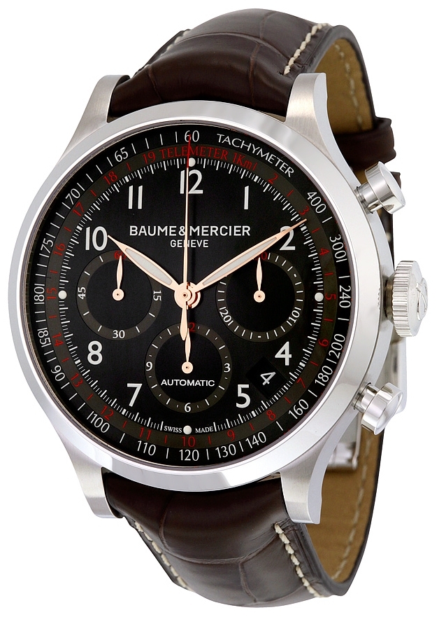Baume & Mercier Herrklocka MOA10067 CAPELAND Svart/Läder Ø44 mm - Baume & Mercier