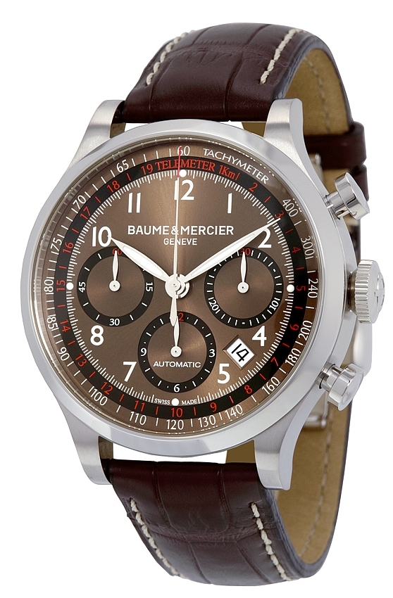 Baume & Mercier Herrklocka MOA10083 CAPELAND Brun/Läder Ø42 mm - Baume & Mercier