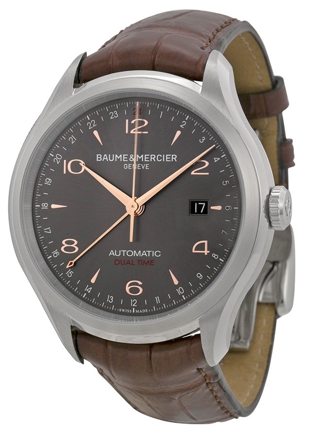 Baume & Mercier Herrklocka MOA10111 CLIFTON Grå/Läder Ø43 mm - Baume & Mercier