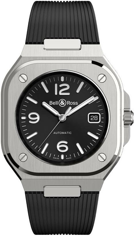 Bell & Ross Herrklocka BR05A-BL-ST/SRB Br 05 Svart/Gummi - Bell & Ross