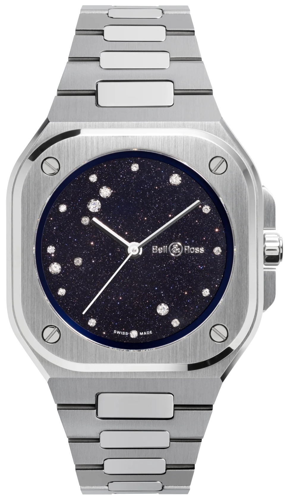 Bell & Ross Damklocka BR05A-S-EA-ST/SST BR 05 Blå/Stål 36x36 mm