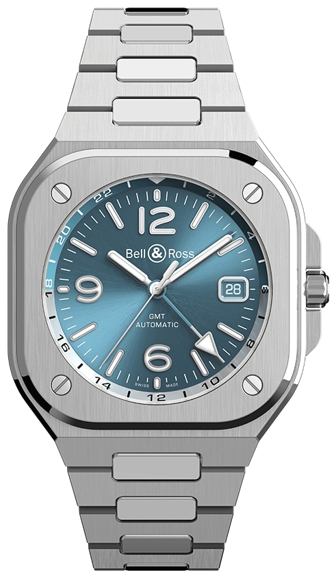 Bell & Ross Herrklocka BR05G-PB-ST/SST BR 05 GMT Blå/Stål Ø41 - Bell & Ross