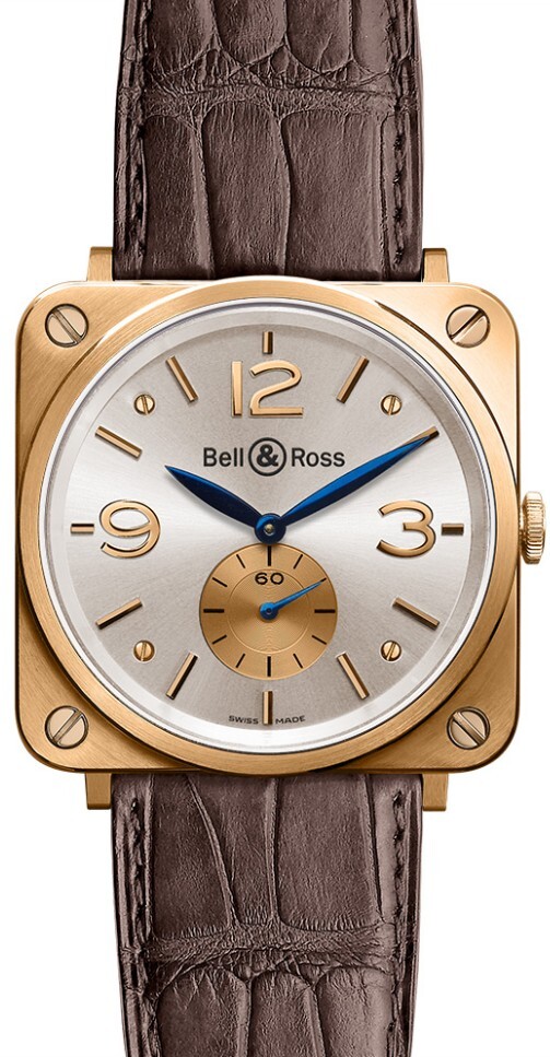 Bell & Ross BR S Mecanique Herrklocka BRS-PKGOLD-PEARL_D